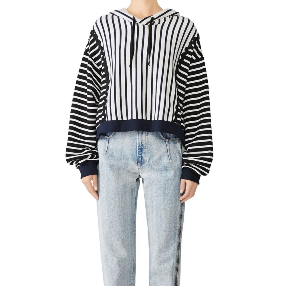 Jonathan Simkhai Zig Zag Stripe Hoodie